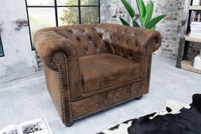 Kreslo 17383 Chesterfield Antik hnedá