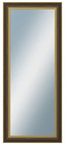 DANTIK - Zrkadlo v rámu, rozmer s rámom 50x120 cm z lišty ZVRATNÁ čiernozlatá plast (3071)