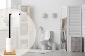 Tutumi Rea, stojan na toaletný papier so zásobníkom na toaletný papier, P70505, čierna matná, REA-50003