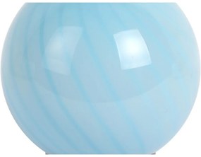 Svetlomodrá stolová lampa so skleneným tienidlom (výška 17 cm) Summer Globe – Leitmotiv