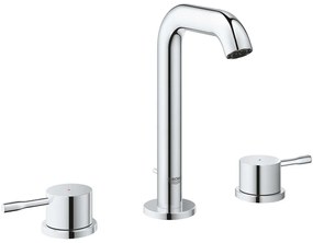 GROHE Essence 3-otvorová umývadlová batéria s páčkovými rukoväťami, s odtokovou súpravou s tiahlom, výška výtoku 160 mm, chróm, 20296001