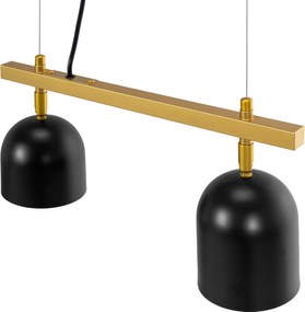 Toolight Toolight, stropné svietidlo 2xE27 APP1033-2C, čierna-zlatá, OSW-06986