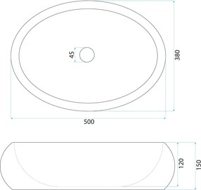 Rea Mika, umývadlo na dosku 500x380x150 mm, svetlá terakota, REA-U7348