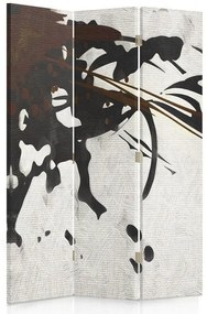 Ozdobný paraván Malovaná abstrakce - 110x170 cm, trojdielny, obojstranný paraván 360°