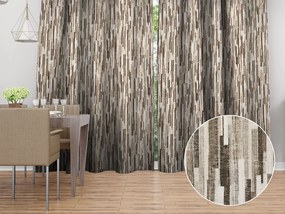 Biante Dekoračný záves Leona LN-176 Hnedo-béžové pásiky 130x210 cm