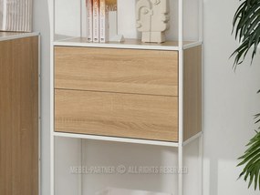 Regál Soren Reg (sonoma + biela). Vlastná spoľahlivá doprava až k Vám domov. 1111380