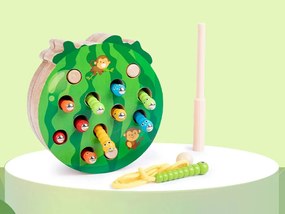 Jokomisiada Drevená Montessori hračka – Melón s červíkmi