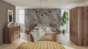 Spálňa Kler XI, Farby: biela / biela + ekokoža Soft Pik 029