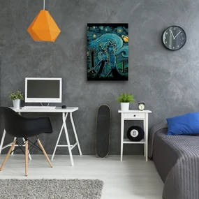Gario Obraz na plátne Rick a Morty, hviezdna noc - DDJVigo Rozmery: 70 x 100 cm