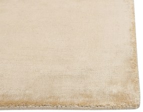Viskózový koberec 140 x 200 cm piesková béžová GESI II Beliani
