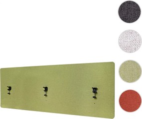 Akustický panel na stôl HWC-G75 - dvojstenná látka/textil - 60x160 cm - zelená