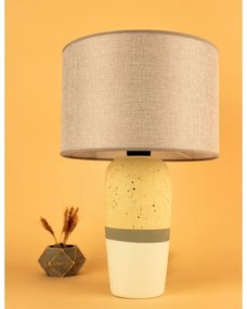 Stolná lampa RAMZES 1xE27/40W/230V béžová/žltá