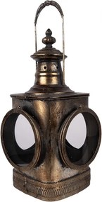 Lantern 23x23x48 Cm Brown Metal - 23*23*48 cm