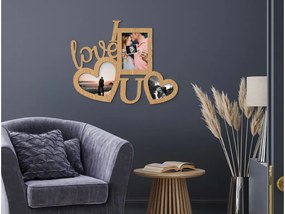 drevko Drevený fotorámik na stenu I love U Rozmer obrazu: 31 x 40 cm, Farba dekorácie: Čierna
