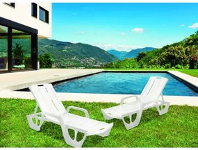 FLORIDA ležadlo biele