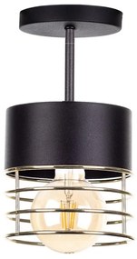 Luster na tyči ROY 1xE27/60W/230V čierna