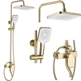 Rea Hass, sprchová zostava s vaňovou batériou, zlatá matná, REA-B9972