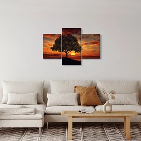 Obraz stromu pri západe slnka (90x60 cm)