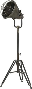 Šedá stolná lampa na trojnožke s bronzovou patinou Damyan - 35*30*77 cm/40W