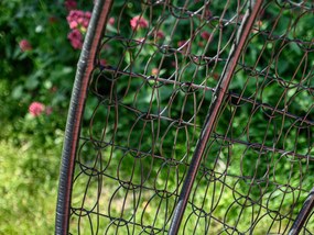 Čierne závesné kreslo KOKON bez stojanu, svetlý vankúš