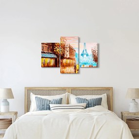 Obraz - Daždivého počasia a Eiffelovej veže (90x60 cm)