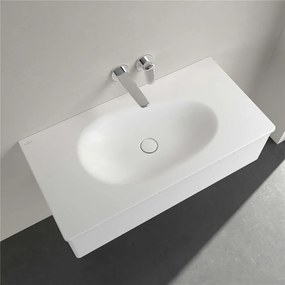 VILLEROY &amp; BOCH Antao umývadlo na skrinku bez otvoru, bez prepadu, 1000 x 500 mm, Stone White, s povrchom CeramicPlus, 4A76A3RW