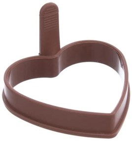 Forma silikónová na vajce srdce hnedá