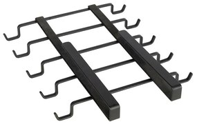 usporadejto.cz Držiak na hrnčeky s 10 háčikmi, závesný pod policu, bez montáže, MERLIN, čierny