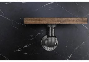 SADA 3x Nástenná polica BORURAF smrek/čierna