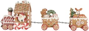 Vianočný perníkový vláčik so Santom Gingerbread Train - 33*10*15 cm
