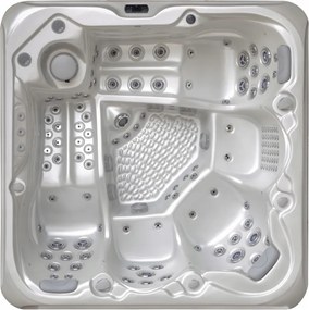 Záhradné kúpele pre 5 osôb 139 trysiek biela perla-antracit 220x220