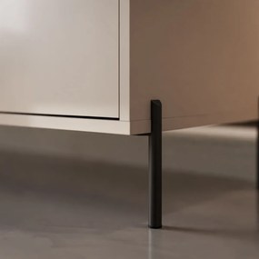 KOMODA ALWIN KAŠMÍR VYSOKÝ LESK 154 cm ĆIERNE NOŽIČKY 14 cm