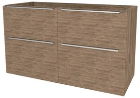 Mereo, Mereo Mailo, kúpeľňová skrinka 121 cm, chróm madlo, Multidecor, Dark Rockford Hic, MER-CN593SDRH1