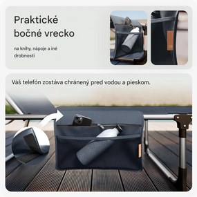 InternetovaZahrada Záhradné lehátko Bari - sivé