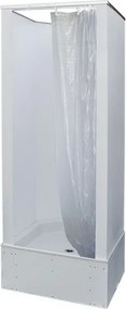RR Machine Priemyselný sprchový box POLY NEW 80 W-VZ, ZÁVES TEIKO-Farba: Biela, TEIKO-Rozmery: 81x81, TEIKO-Variant: bez výrezu pre odpadovú rúru