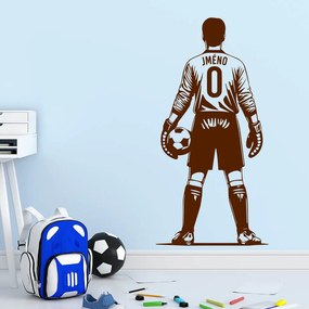 Veselá Stena Samolepka Futbalový brankár s menom Farba: hnědá, Veľkosť: 60 x 30 cm