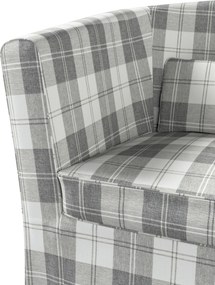 Poťah na kreslo Ektorp Tullsta farba produktu sivá látka zapletaná, vzorované