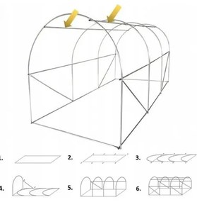 Fóliovník Grandy 300x200x200 cm zelený