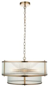 Endon 110944 - Závesný luster na reťazi RIDGETON 5xE14/6W/230V mosadz