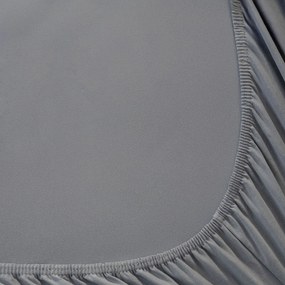 Goldea plachta jersey s napínacou gumou - tmavo sivá 90 x 200 cm