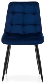 JAKS Jedálenská stolička Chic velvet modrá