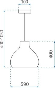 Toolight Toolight, prírodné závesné svietidlo 1xE27 APP985-1CP BIG, hnedá-čierna, OSW-01044