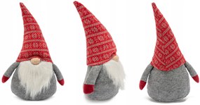 Tutumi Tutumi, vianočný trpaslík 40cm YX019, šedá-červená, CHR-00639