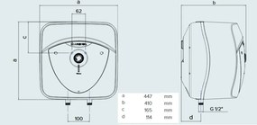 ARISTON ANDRIS LUX 30 Ohrievač elektrický zásobníkový pod umývadlo, 2kW 3100369