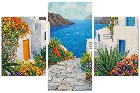 Obraz - Grécka ulička (90x60 cm)