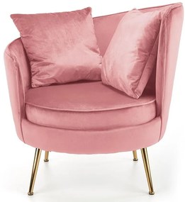 Kreslo Almond ružový/zlatý
