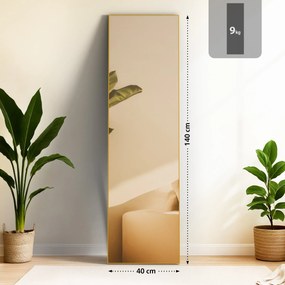 Zrkadlo Benicia 140x40 cm - zlaté lesklé