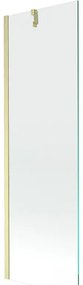 Mexen Next, 1-krídlová vaňová zástena 60 x 150 cm, 6mm číre sklo, zlatá matná, 895-060-000-00-00-55