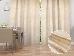 Biante Dekoračný záves Parma PM-115 Zlatý mramor na béžovom 145x140 cm
