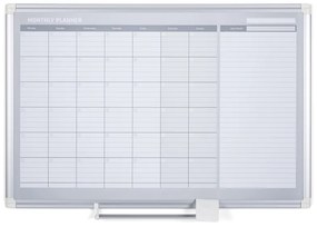 Bi-Office Mesačná plánovacia tabuľa na stenu LUX, magnetická, dni, 900 x 600 mm